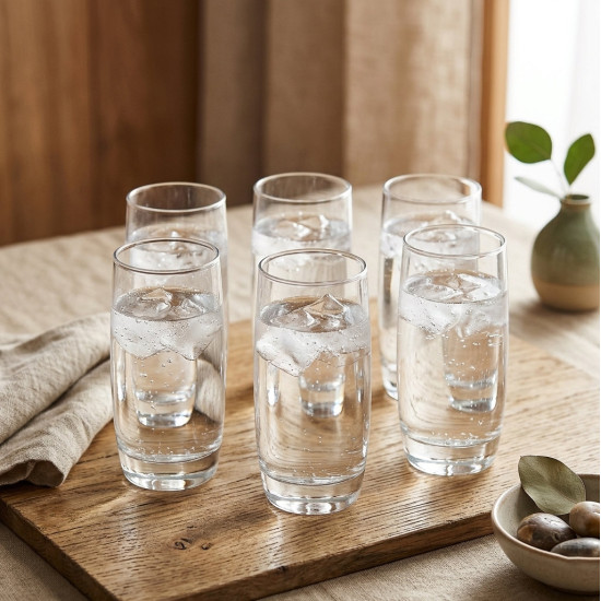Glass Cup Set - 6 Pcs